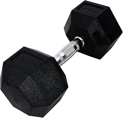 Set of durable hexagonal dumbbells for strength training and home workouts