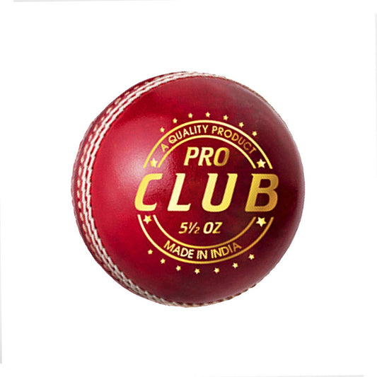 DSC 1501235 Pro Club Cricket Leather Ball (Red)