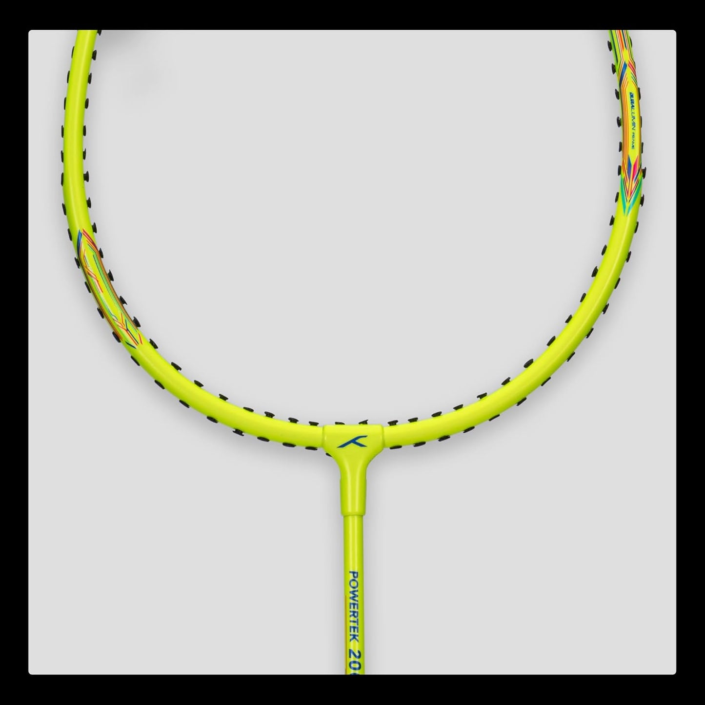 HUNDRED POWERTEK 200 Badminton Racket with Full Cover (95g, Neon Green)