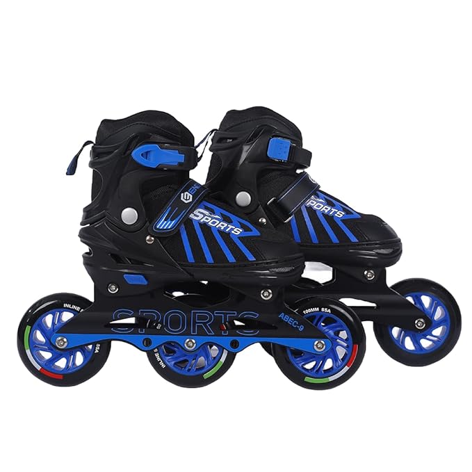 Endless EL1031 Inline Adjustable Skates | Aluminium Chassis and 100 mm PU Three Wheels | With ABEC 9 Bearings | Indoor and Outdoor