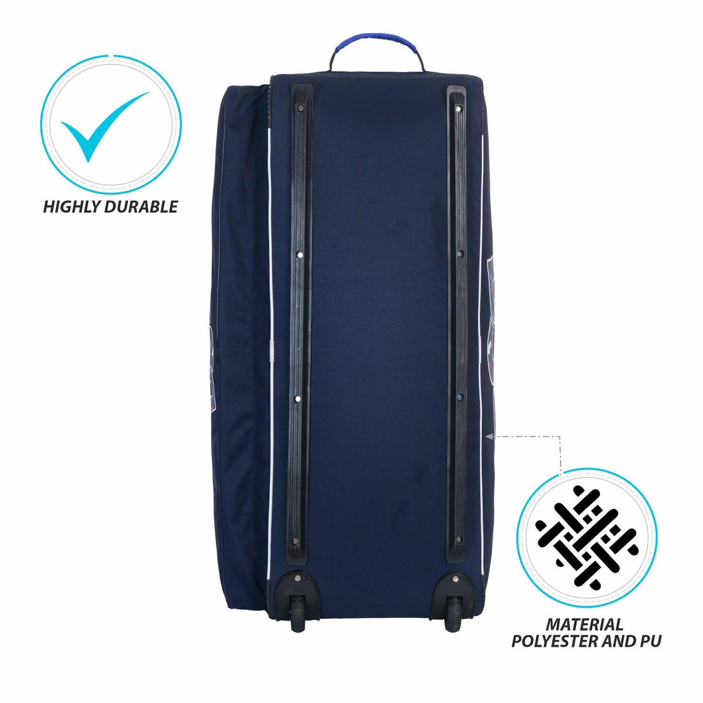 DSC Intense Shoc Kit Bag | Color: Navy | Size: 90 x 35 x 38 cm | Material: Polyester-PU | High Durability | Anti-Scuff Corner Protection | Provide Extra Reinforcement