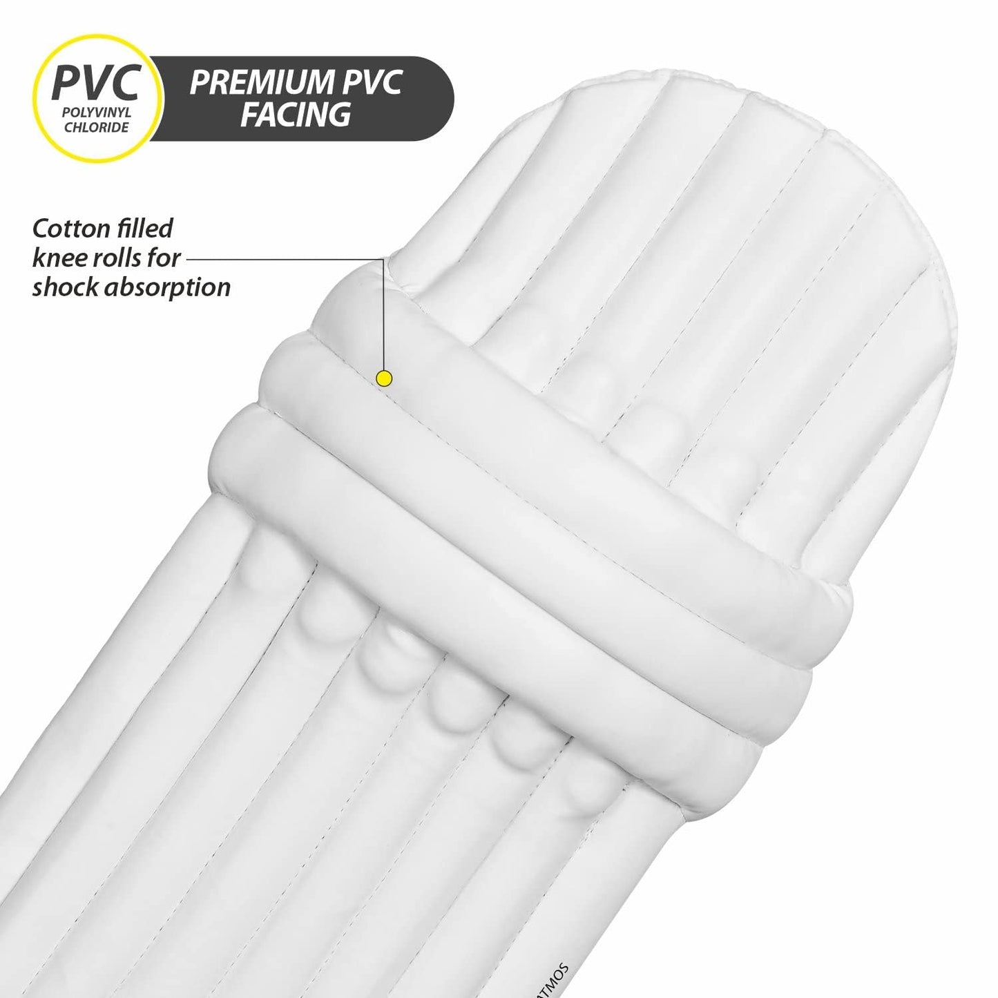 DSC Leather Condor Atmos Cricket Batting Legguard Mens Right, White