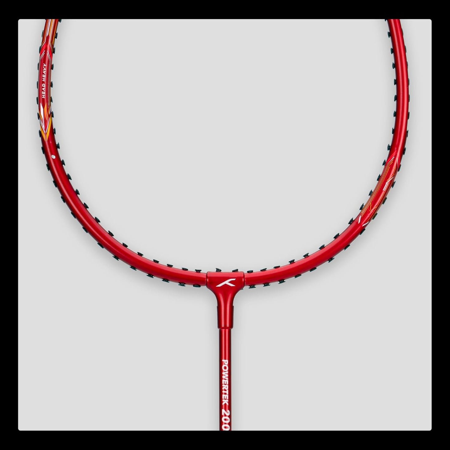 HUNDRED Powertek 200 PRO Badminton Racquet with Head Cover | Strung | Material:Aluminium|For Intermediate Players|Weight:95 grams|Maximum String Tension- 18-20lbs