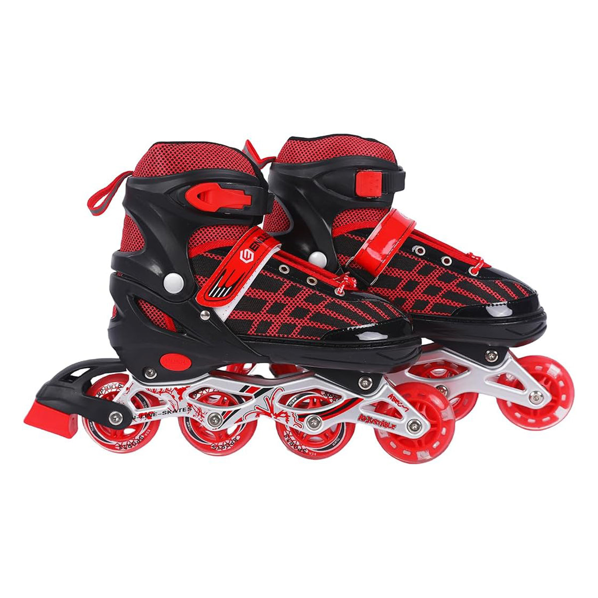 Endless EL1025 Inline Adjustable Skates | Aluminium Chassis and 70 mm PU Wheels | Front Wheel Flash, ABEC 7 Bearing