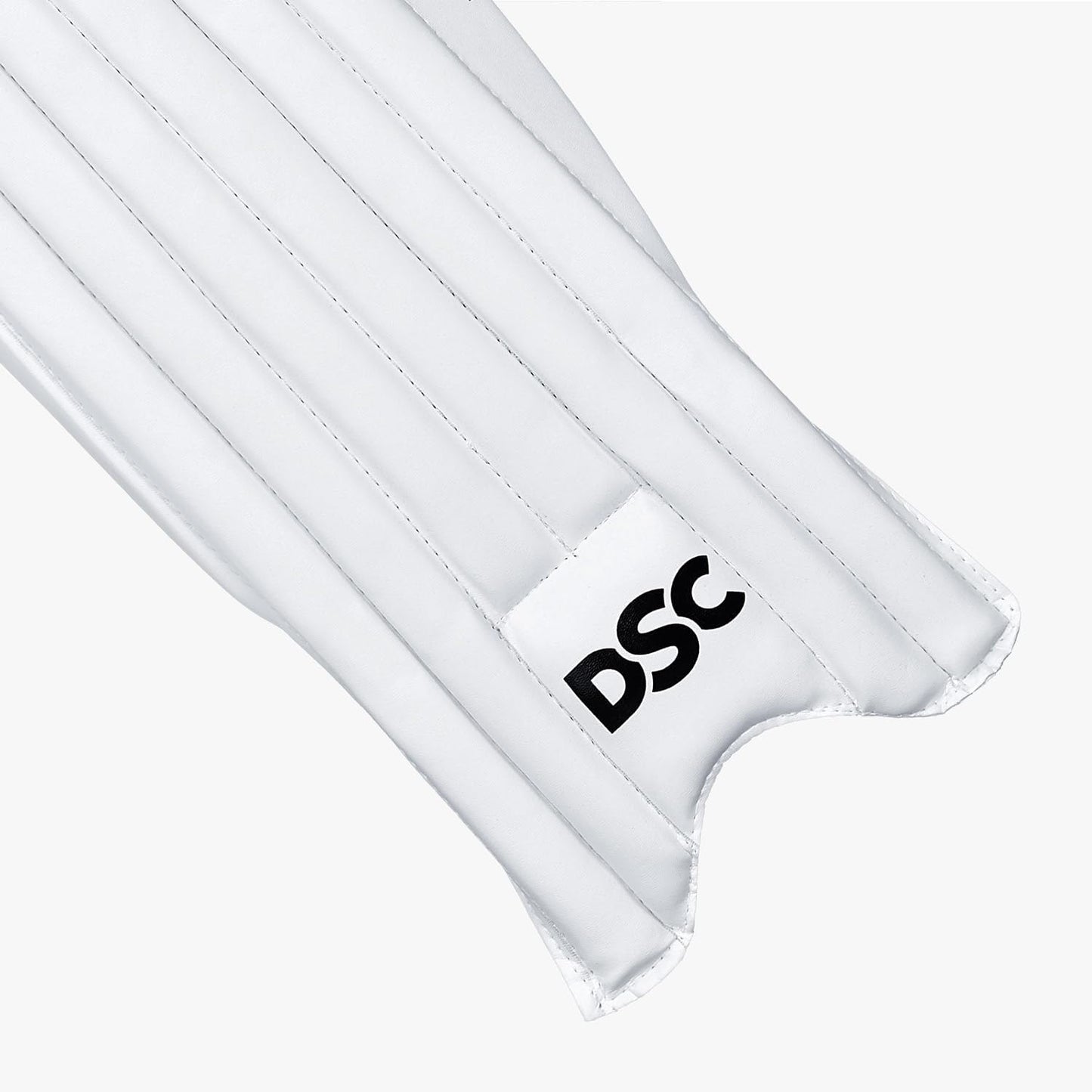 DSC Krunch 7000 Cricket Wicket Keeping Legguard | Color: White | Size: Youth | Material: PVC and Mesh | Breathable Mesh Bolsters | Low Density Foam Leading | Lightweight | Soft and Flexible