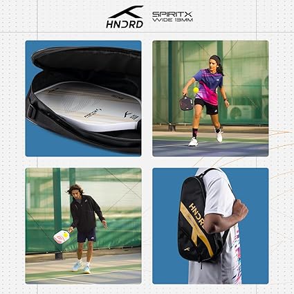 Hundred Spirit X Wide Pickleball Racket | USA Pickleball Certified | Lightweight, explosive power and speed | 13 mm Performance Core | Premium grip for controlled play