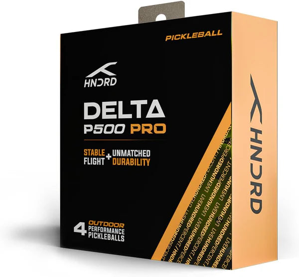 Delta P500 Pro Outdoor Pickleballs (4-Pack) | Neon Yellow | 40-Hole Design | Durable, High-Bounce Balls for Outdoor Courts | Ideal for Competitions and Recreational Play