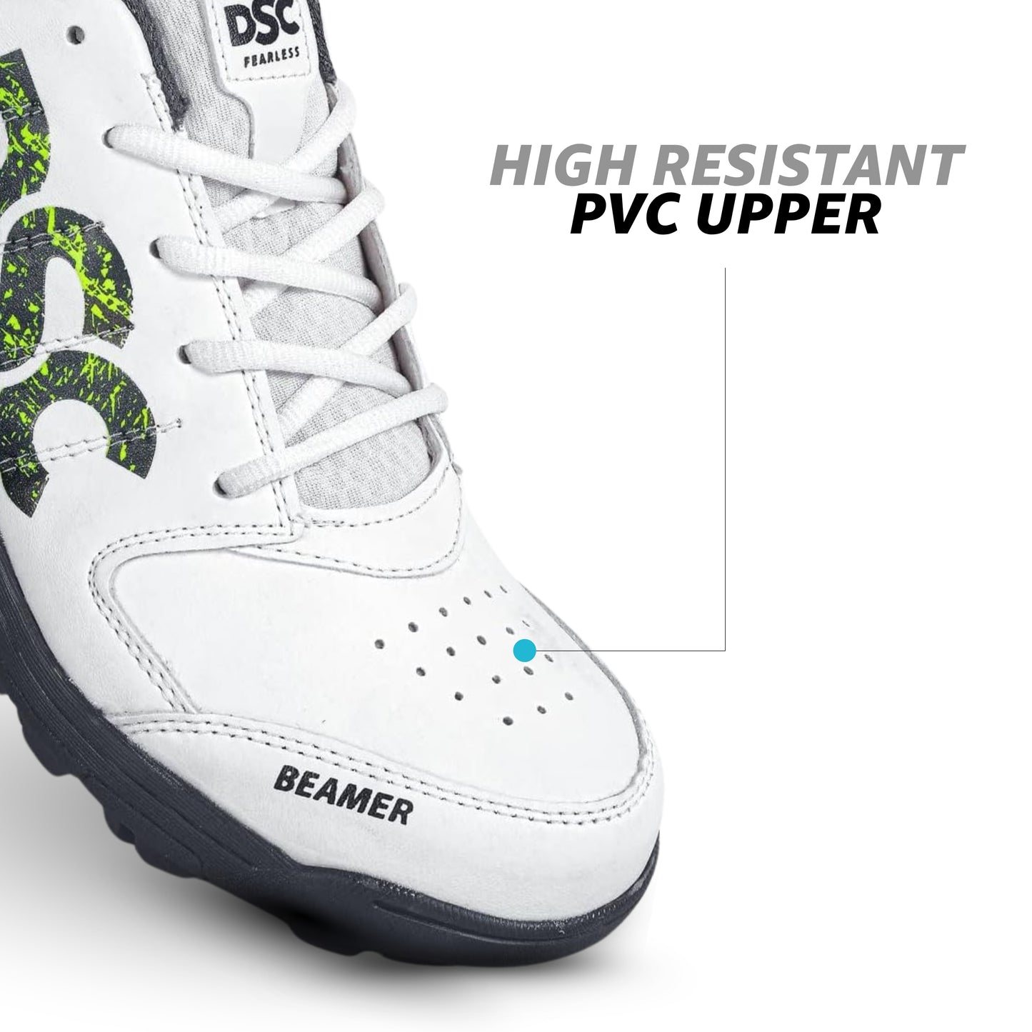 DSC Beamer Cricket Shoes | For Boys And Men | Lightweight | Durable | Embossed Design