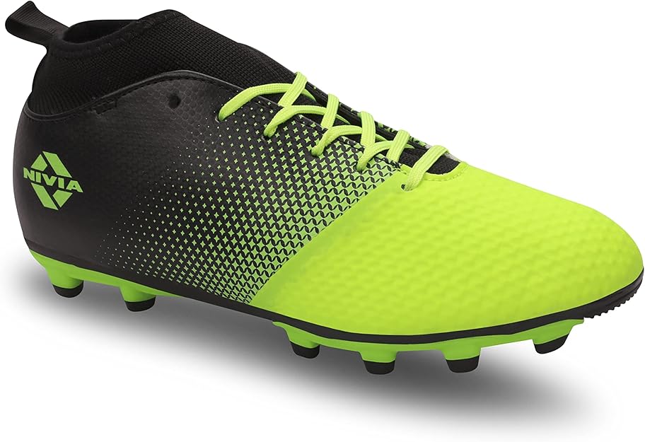 Nivia Ashtang Football Shoes | Synthetic Leather | PVC sole | Lace-Fastening | Padded Footbed