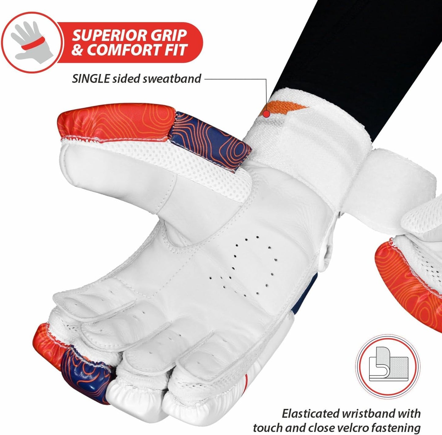DSC Intense Attitude Leather Cricket Batting Gloves