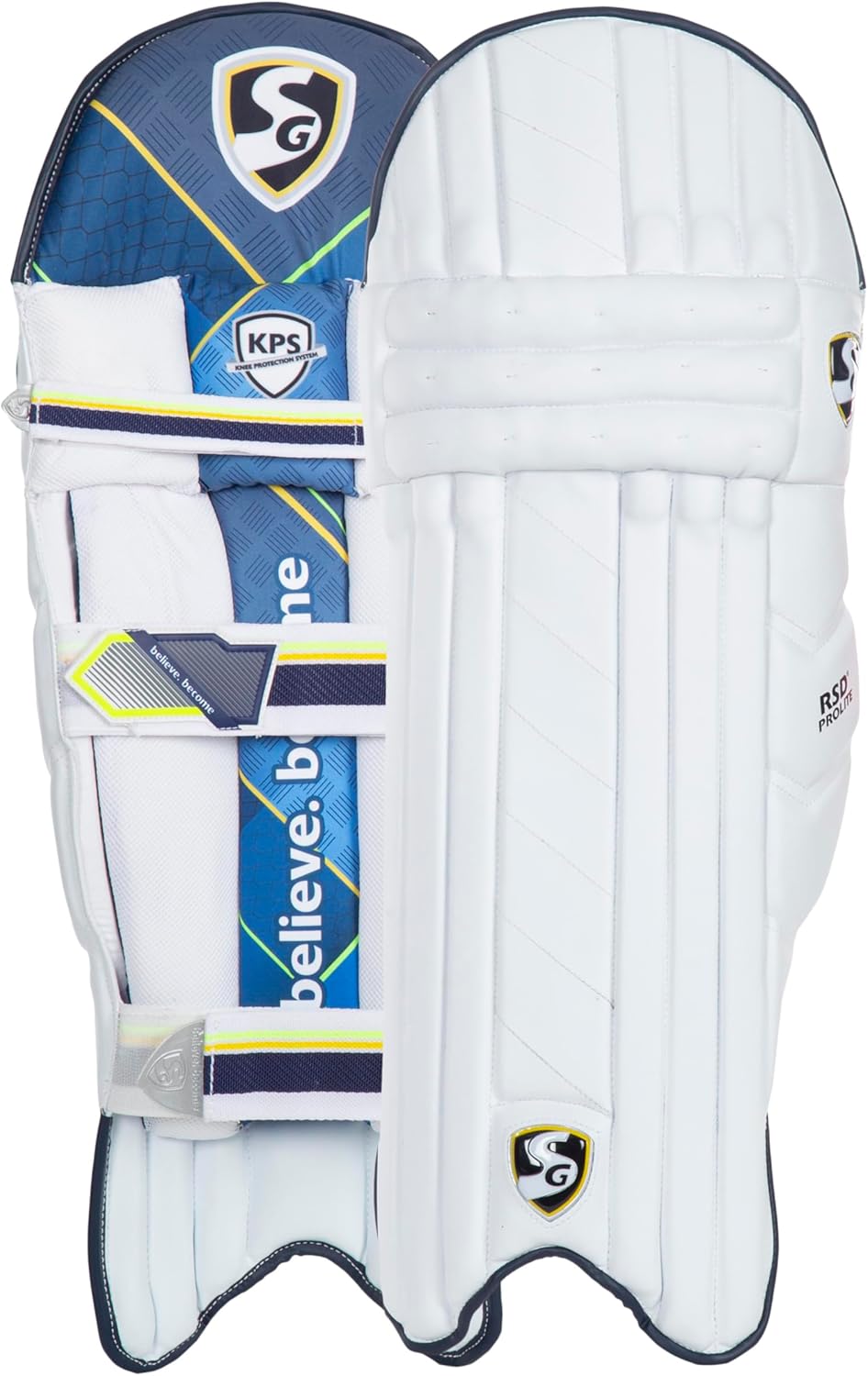 SG RSD Prolite Batting Leg Guard for Men & Boys | Colour: White