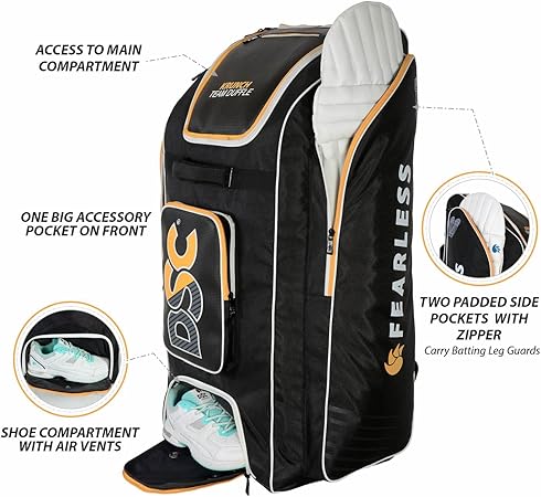DSC Krunch Team Duffle Cricket Kit Bag, Colour - Black