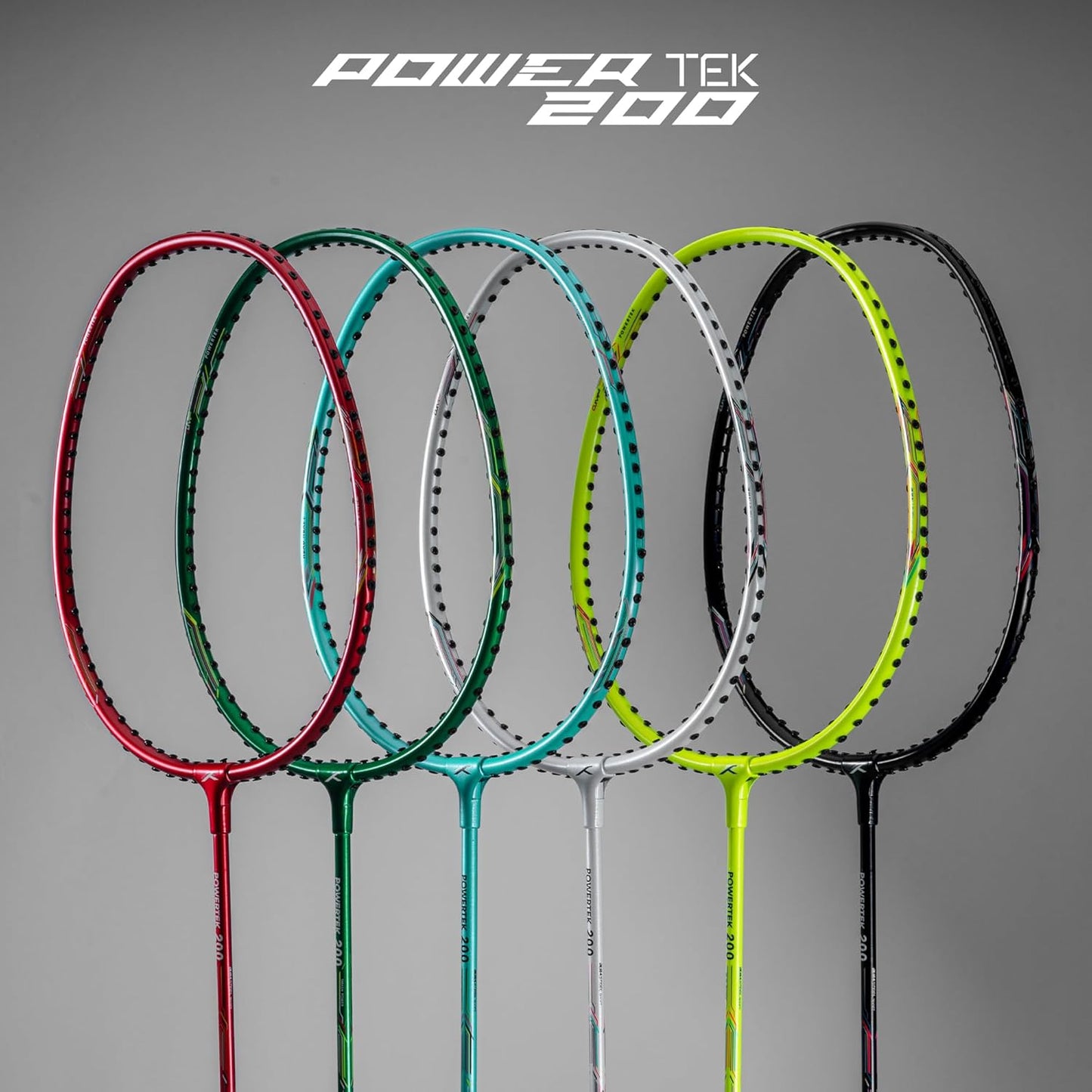 HUNDRED Powertek 200 PRO Badminton Racquet with Head Cover | Strung | Material:Aluminium|For Intermediate Players|Weight:95 grams|Maximum String Tension- 18-20lbs