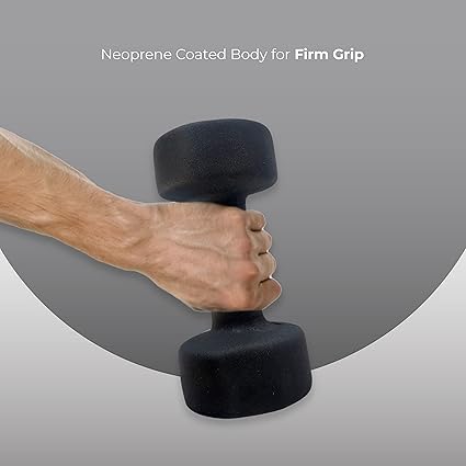 Compact and durable neoprene dumbbell for strength building, fitness training, home workouts, and endurance exercises