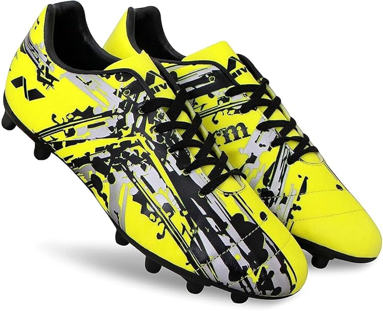 Nivia Storm Football Shoes | PVC Synthetic Leather | TPU sole | Lace-Fastening | Padded Footbed