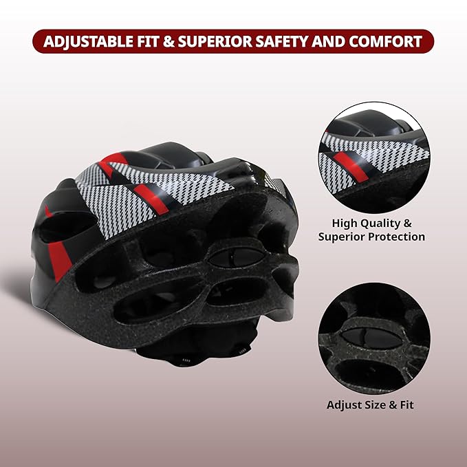 Endless EL1049 Cycle and Skates Helmet with Adjustable StrapMaterial : Polycarbonate, EPS | With Inside Cushioning Padding for Comfort | For Adults, Women and Men
