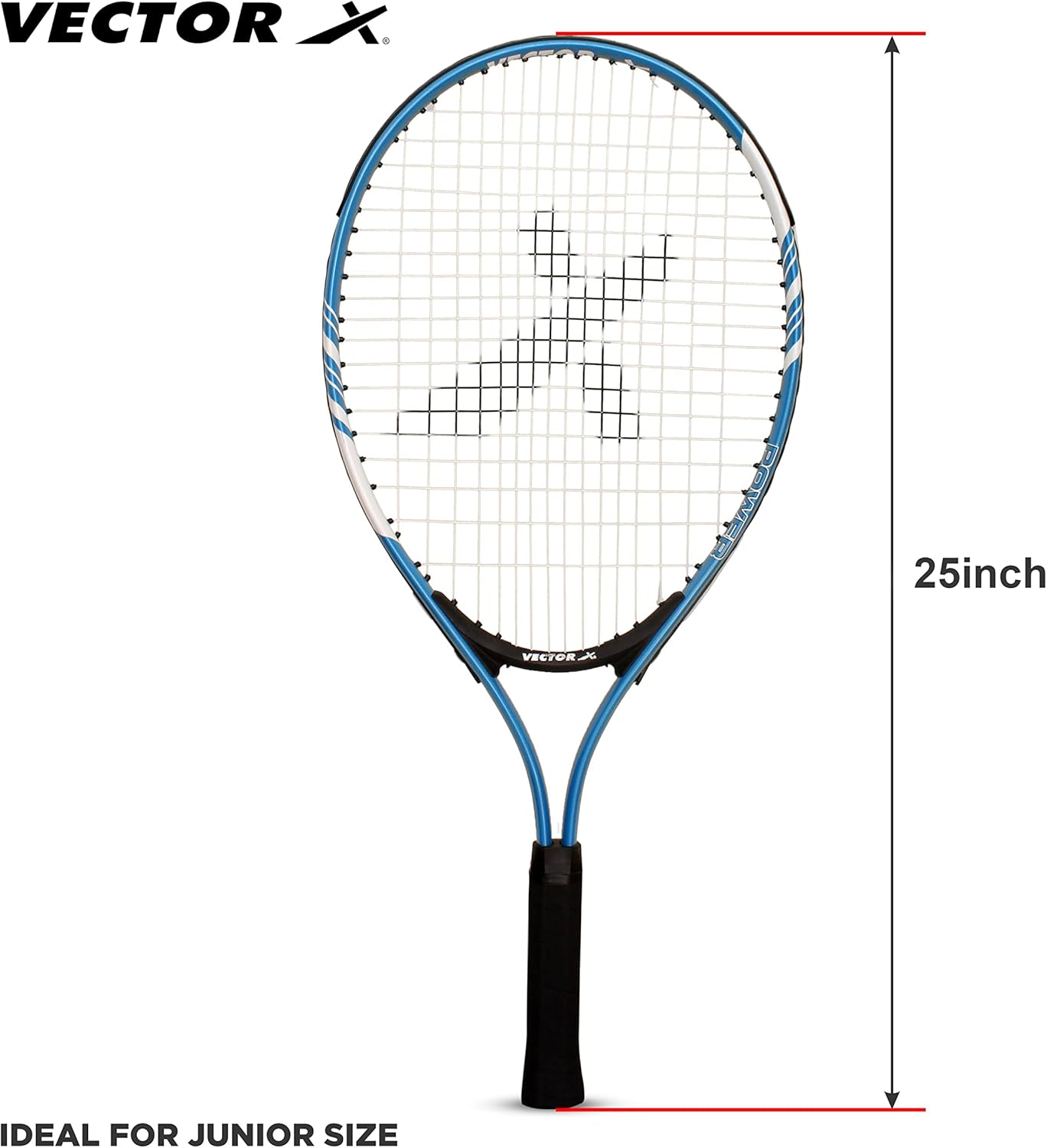 Vector X Vxt 520 25 inches with Full Cover Strung Tennis Racquet (Yellow, Black)