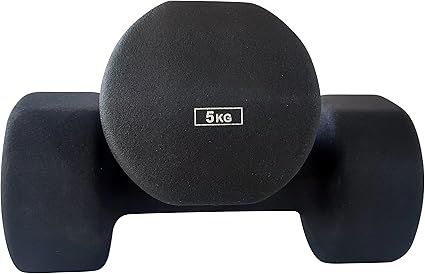 Anti-slip neoprene dumbbell with smooth coating for comfortable handling, muscle toning, gym use, and rehab