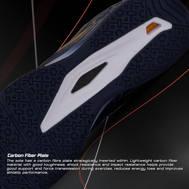 HUNDRED Beast Max Non-Marking Professional Badminton Shoes for Men | Material: Polyester/TPU | Suitable for Indoor Tennis/Squash/Table Tennis/Basketball & Padel