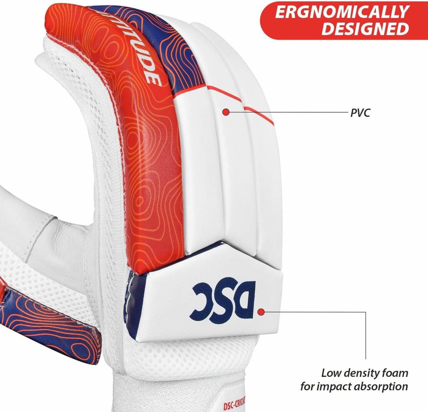 DSC Intense Attitude Leather Cricket Batting Gloves