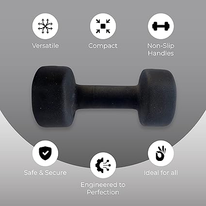 Neoprene dumbbell perfect for home gym, fitness workouts, strength conditioning, rehabilitation, and toning exercises