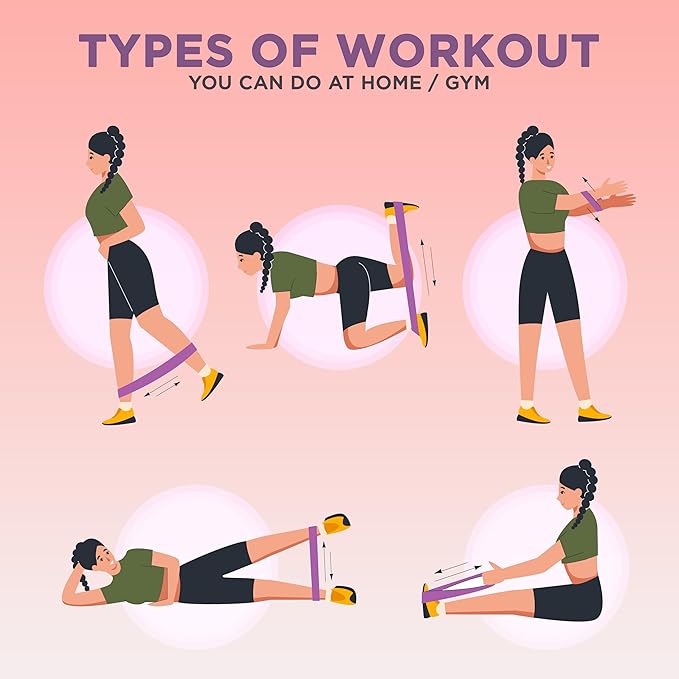 Heavy-duty resistance bands with non-slip design for gym and travel workouts