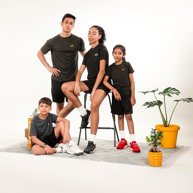 HUNDRED Court Star Non-Marking Badminton Shoes for Boys | Lightweight | X-Cushion Protection | Suitable for Indoor Tennis/Squash/Table Tennis/Basketball & Padel
