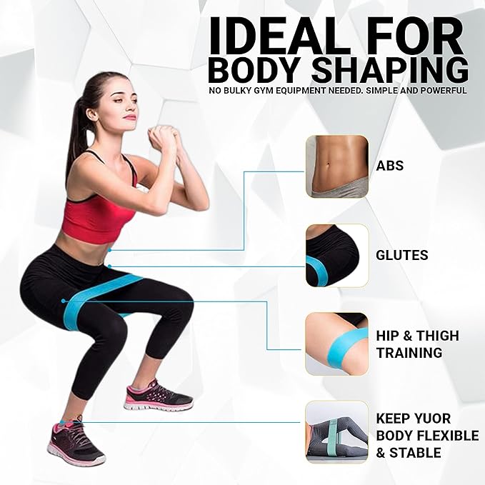 Fitness resistance loops for lower body toning and flexibility