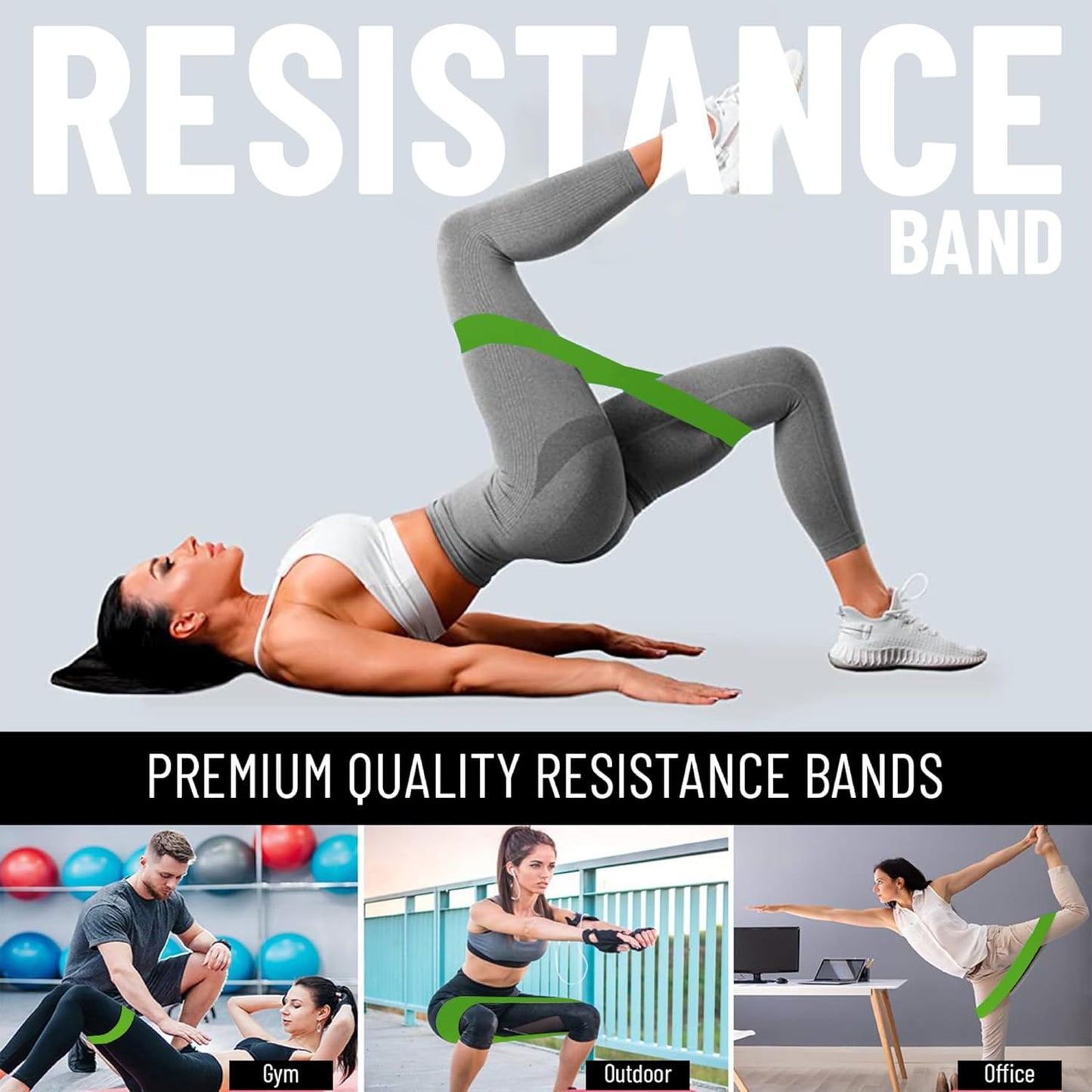 Everlast AB. Rubber Loop Band 500x50x0.4mm/8mm - Resistance Band - Fitness Training, Pilates, Yoga
