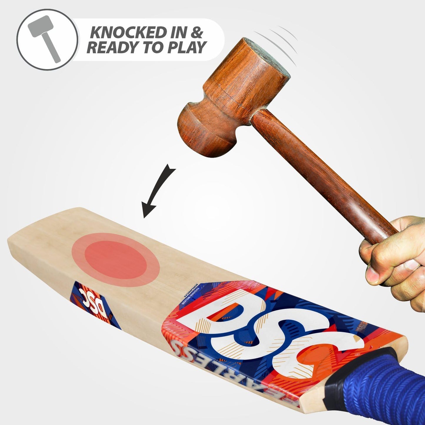 DSC Krunch 11 Kashmir Willow Cricket Bat 2023 | Color: Beige  | Size - 5 | Pronounced Bow | Monstrous Hitting Area | Extended Power Zone | Massive Edges | Exquisite Balance | Crosswave Tape on Edges