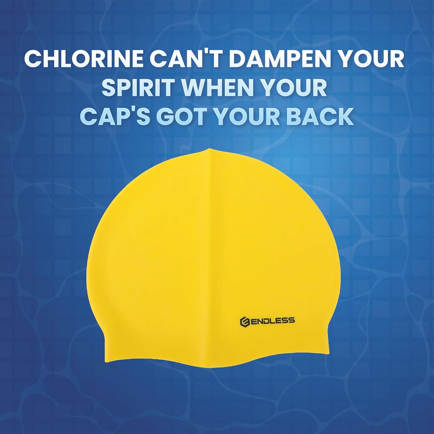 Endless EL1019 Classic Comfortable Plain Silicon Swimming Cap | Fully Elastic Waterproof Swimming Cap for Long and Short Hair with Thicker Edge | For Adults, Women and Men