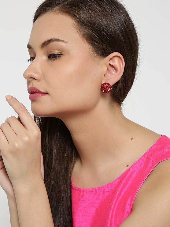 Youbella Stylish Party Wear Jewellery Gold Plated Studs Earrings For Women