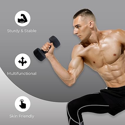 Stylish neoprene dumbbell designed for effective resistance training, muscle building, fitness routines, and crossfit