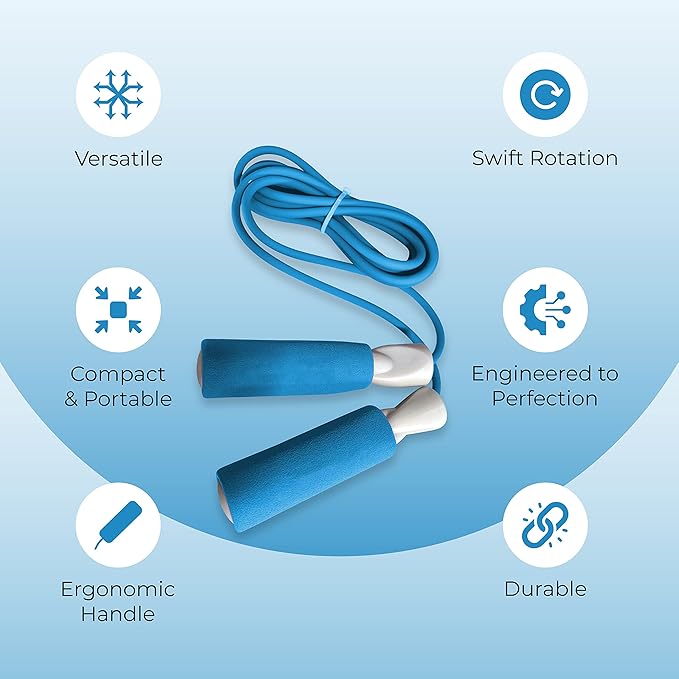 Durable speed jump rope ideal for boxing, crossfit, and HIIT exercises with ergonomic grip"