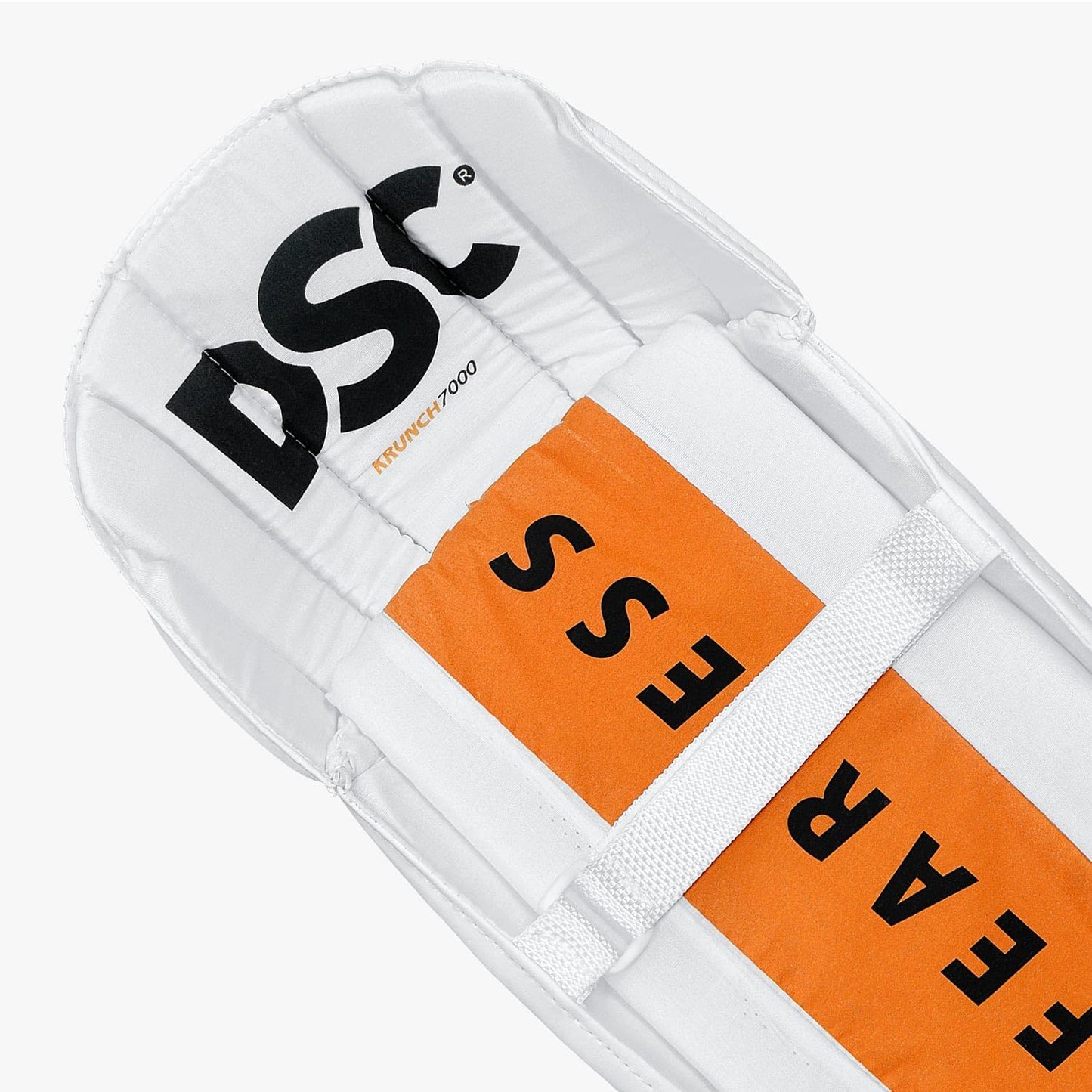 DSC Krunch 7000 Cricket Wicket Keeping Legguard | Color: White | Size: Youth | Material: PVC and Mesh | Breathable Mesh Bolsters | Low Density Foam Leading | Lightweight | Soft and Flexible