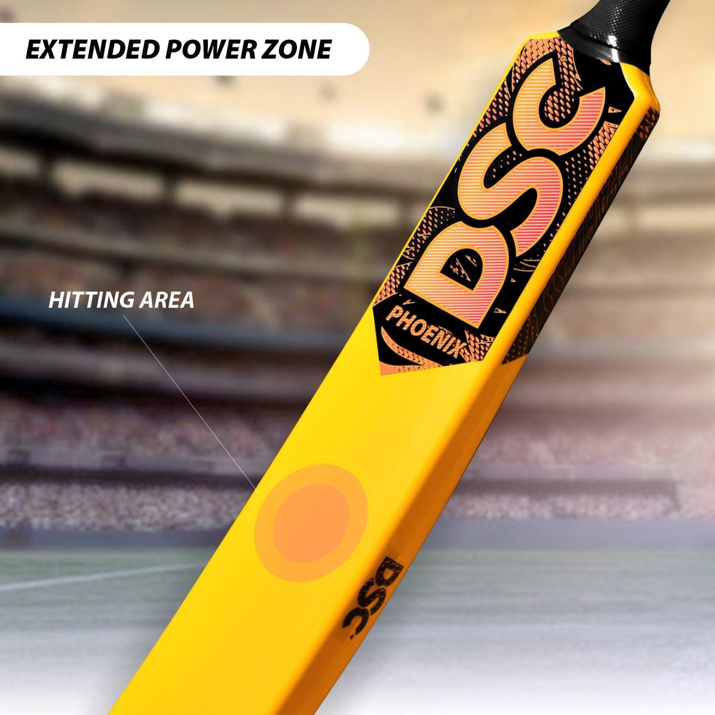 DSC Plastic Cricket Bat - Ideal for Tennis and Gully/Turf Cricket Bat (12-15 Yrs)