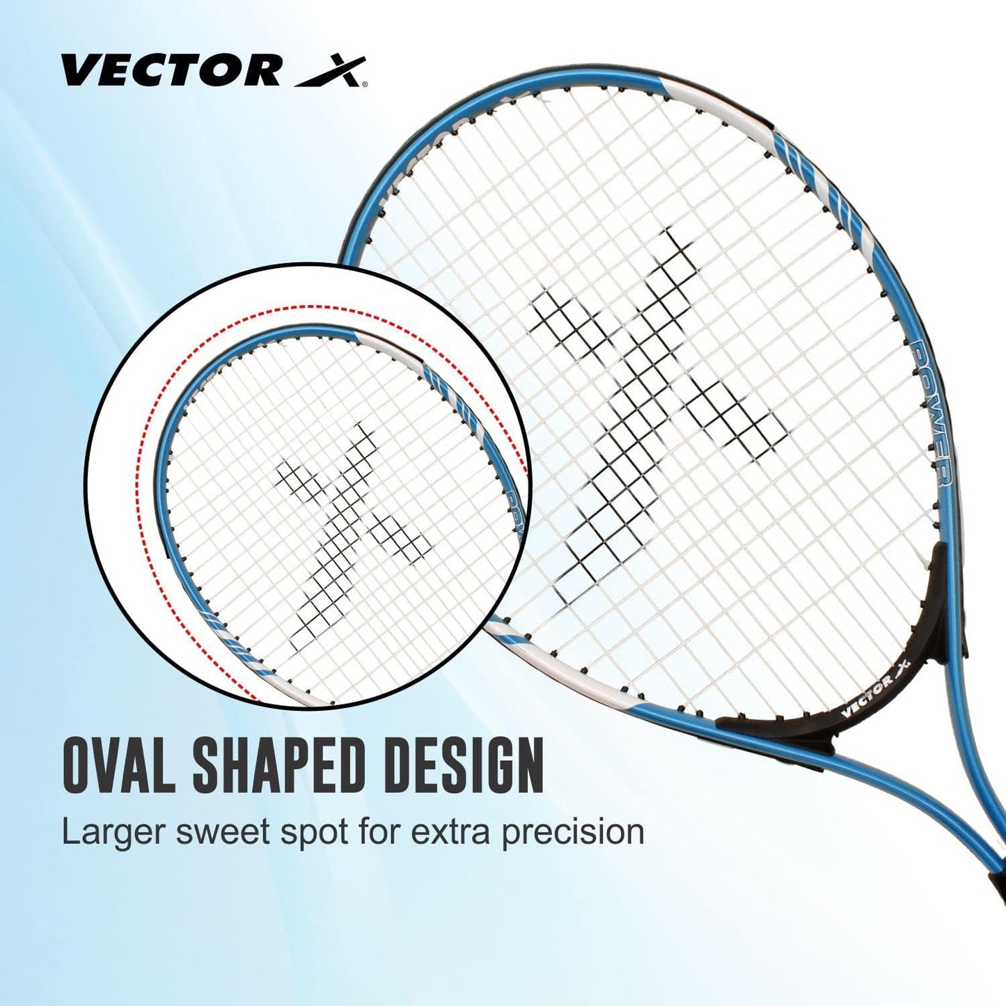 Vector X Vxt 520 25 inches with Full Cover Strung Tennis Racquet (Yellow, Black)