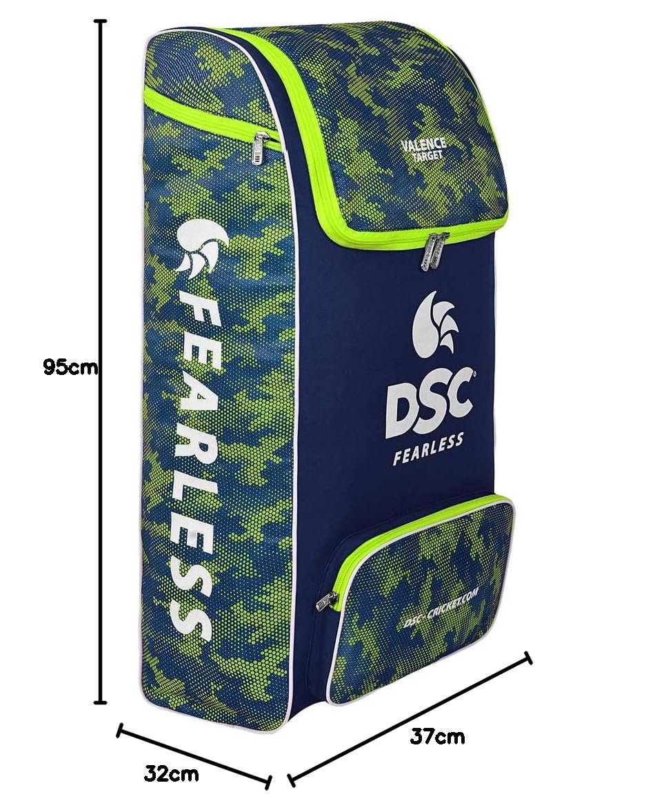 DSC Valence Target Cricket Bag (Black/Sea Green)