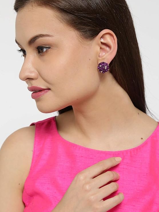 Youbella Stylish Party Wear Jewellery Gold Plated Studs Earrings For Women