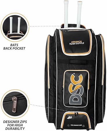 DSC Krunch Team Duffle Cricket Kit Bag, Colour - Black