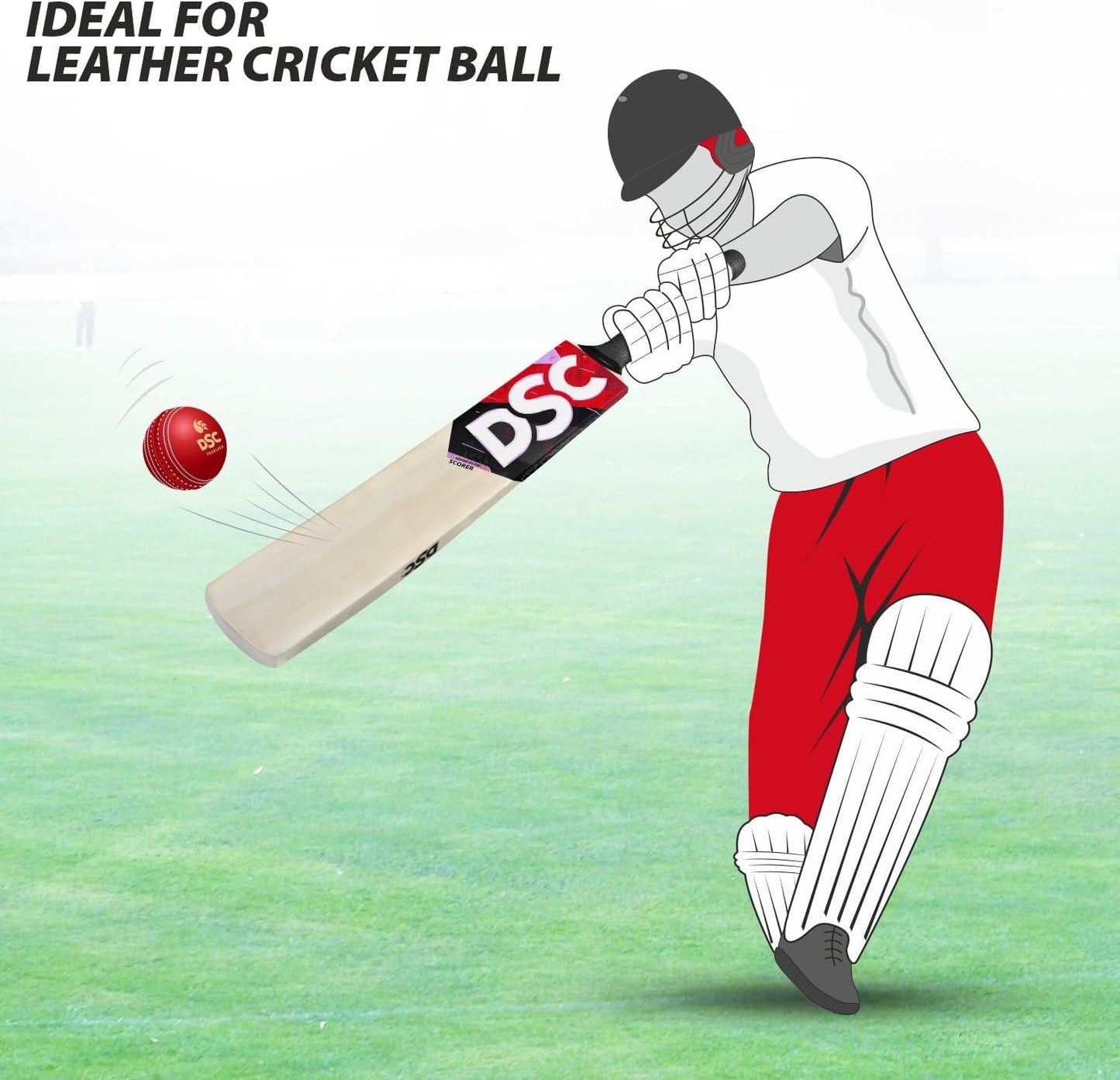 DSC Scorer Kashmir Willow Cricket Bat Short Handle Mens