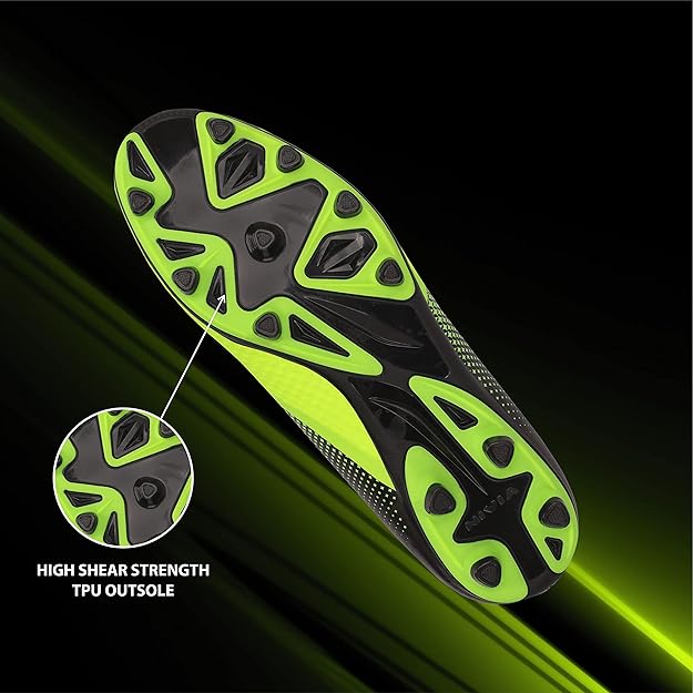 Nivia Ashtang Football Shoes | Synthetic Leather | PVC sole | Lace-Fastening | Padded Footbed