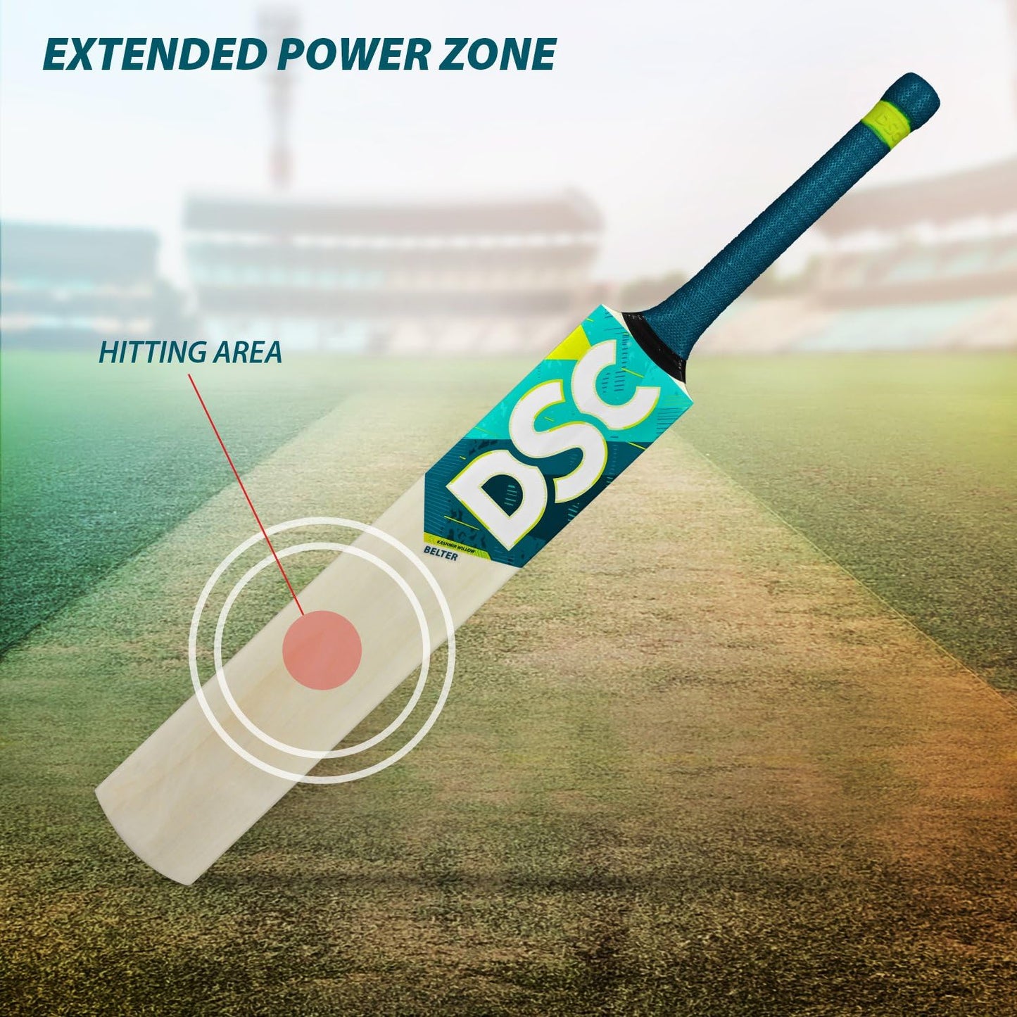 DSC Belter Wood Kashmir Willow Cricket Bat Short Handle Mens (Multicolour)