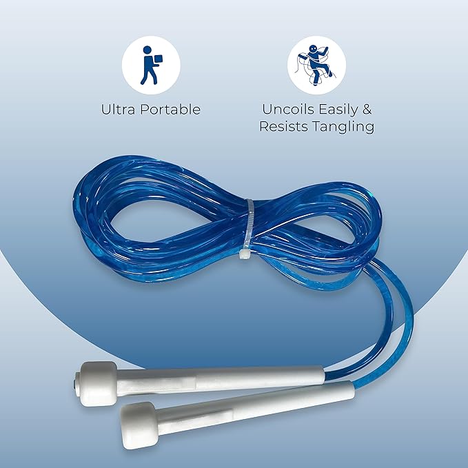 Lightweight rubber and foam speed jump rope designed for endurance training