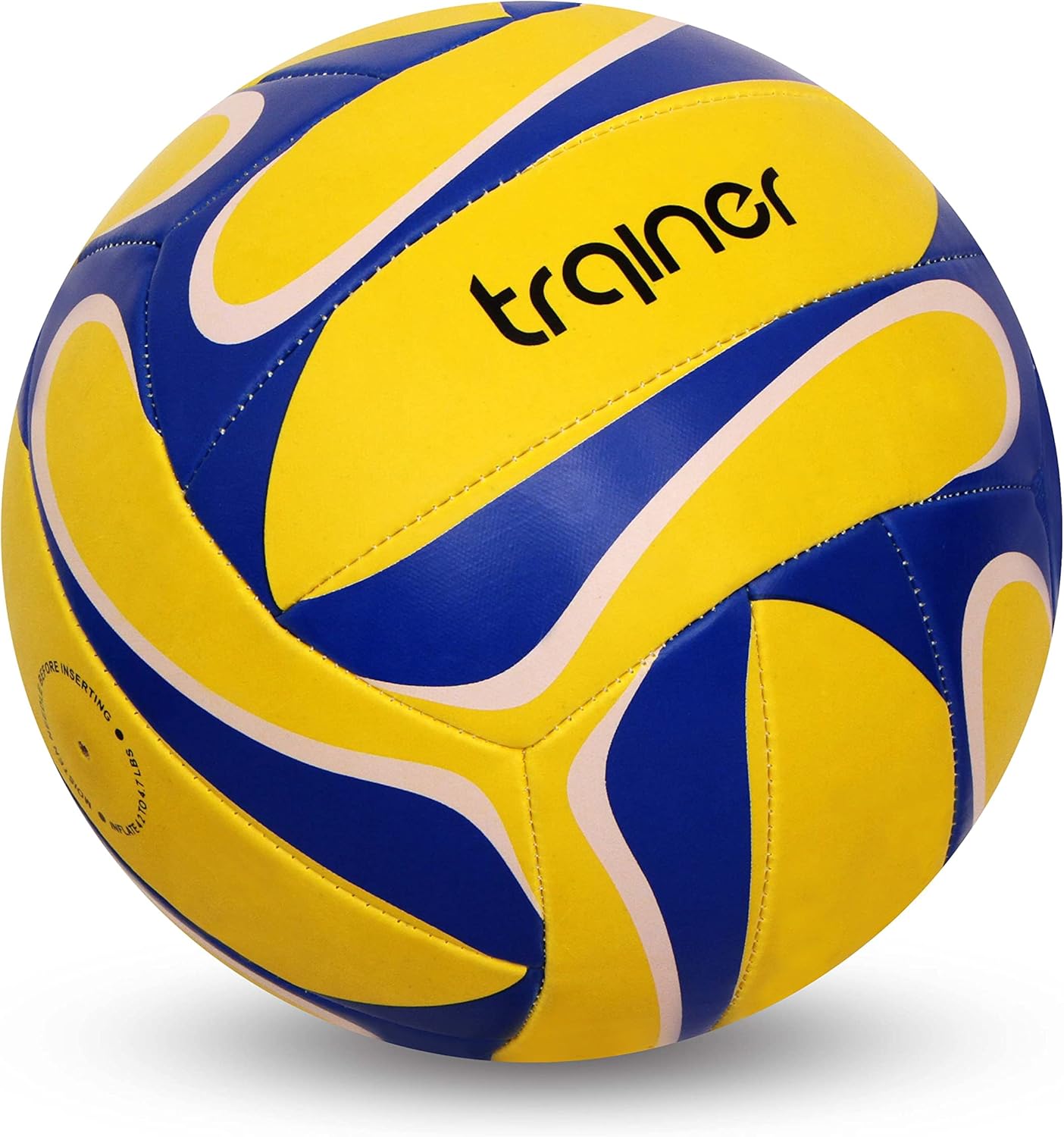 NIVIA 472 Rubber Volley Ball for Men & Women (Yellow/Blue, Size-4) | Material-Rubber | Air Retention and High Bounce | Rubberized Stitching | Ideal for Training | Indoor | Soft