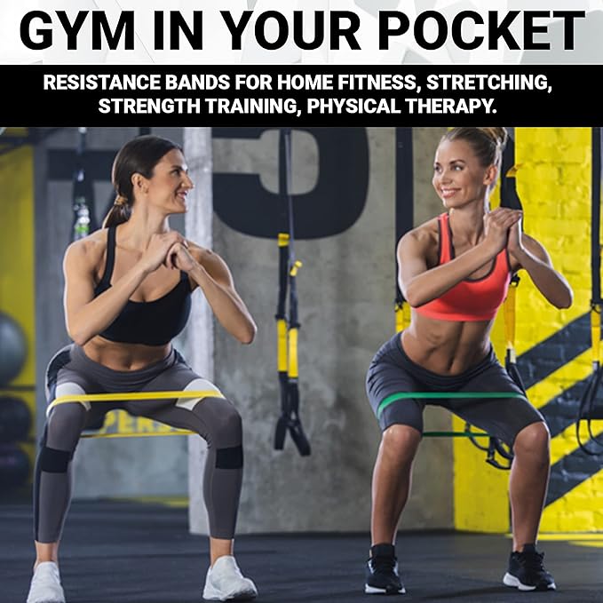 Heavy workout resistance bands for glute bridge and hip thrusts