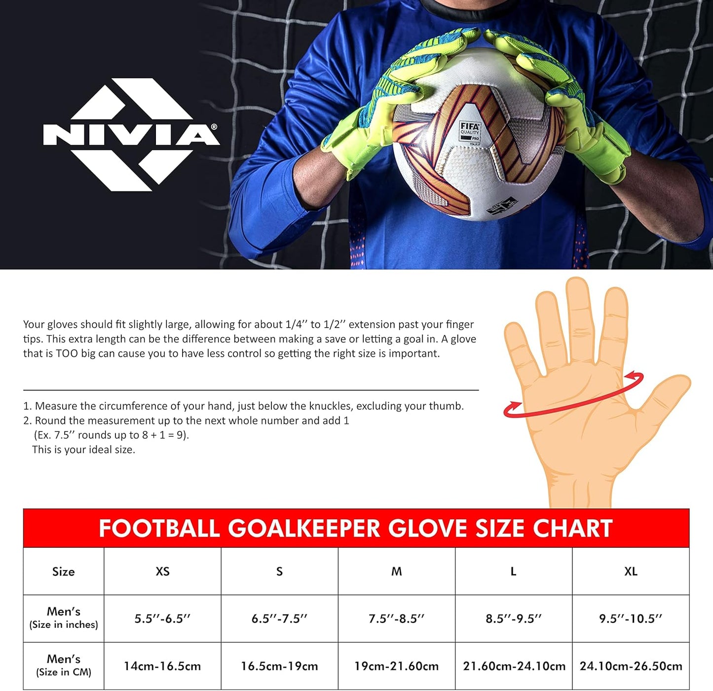 Nivia Air Strike Goalkeeper Gloves for Men&Women, for Football, for Soccer, goalkeeping Glove, Goalkeeper Gloves with Grip, Football Hand Gloves, Goalkeeper Gloves, Football Hand Glove(Black/Green)