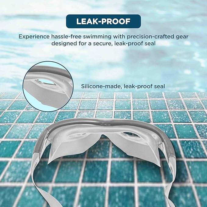 Professional swim goggles with enhanced peripheral vision