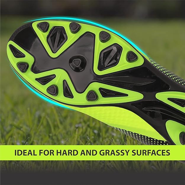 Nivia Ashtang Football Shoes | Synthetic Leather | PVC sole | Lace-Fastening | Padded Footbed