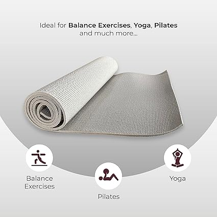 Non-toxic PVC yoga mat for daily fitness, floor exercises, and physical therapy routines
